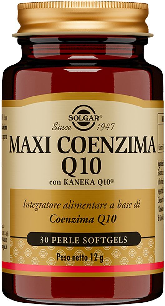 Solgar Maxi Coenzima Q10 Integratore Controllo Colesterolo 30 Perle