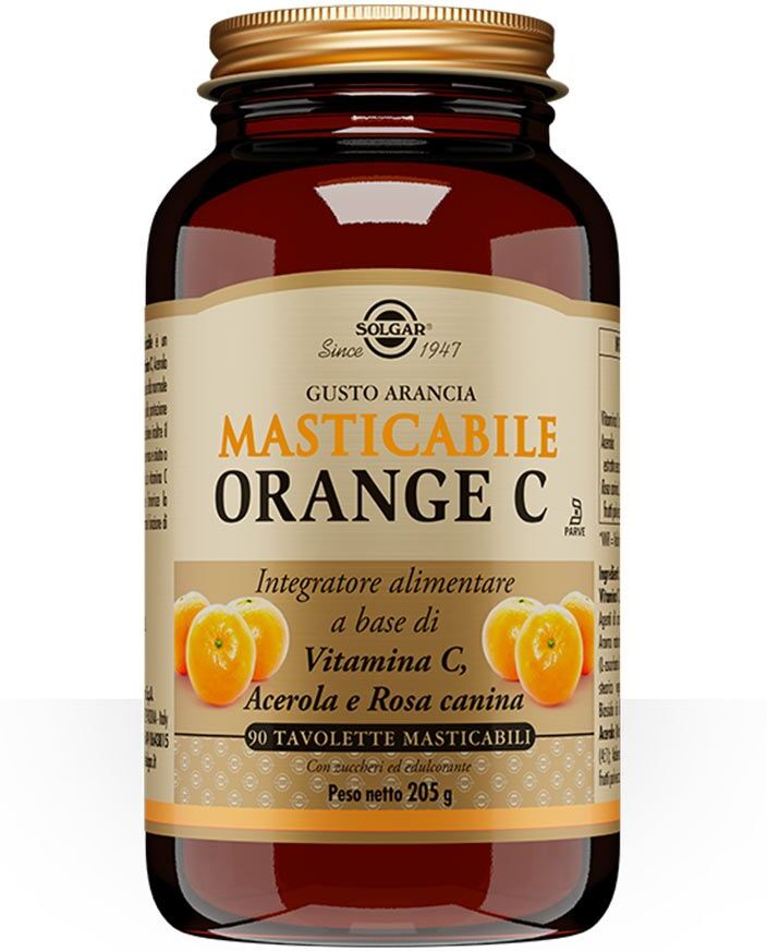 Solgar Orange C Integratore Difese Immunitarie 90 Tavolette Masticabili