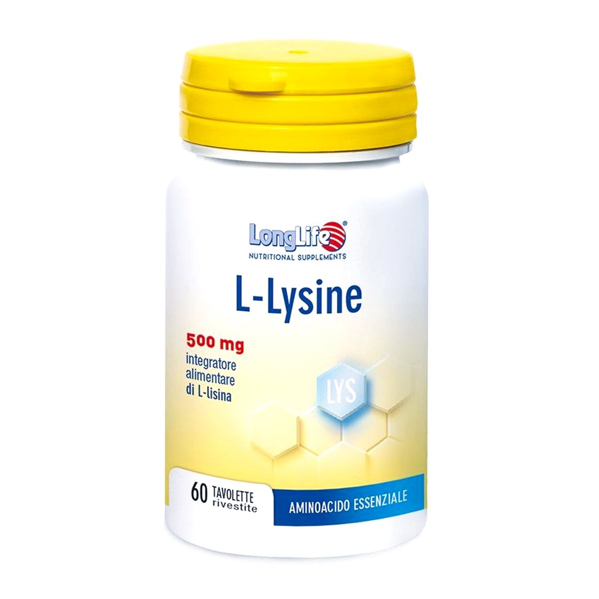 Longlife L-lysine 500mg Integratore Difese Immunitarie 60 Tavolette