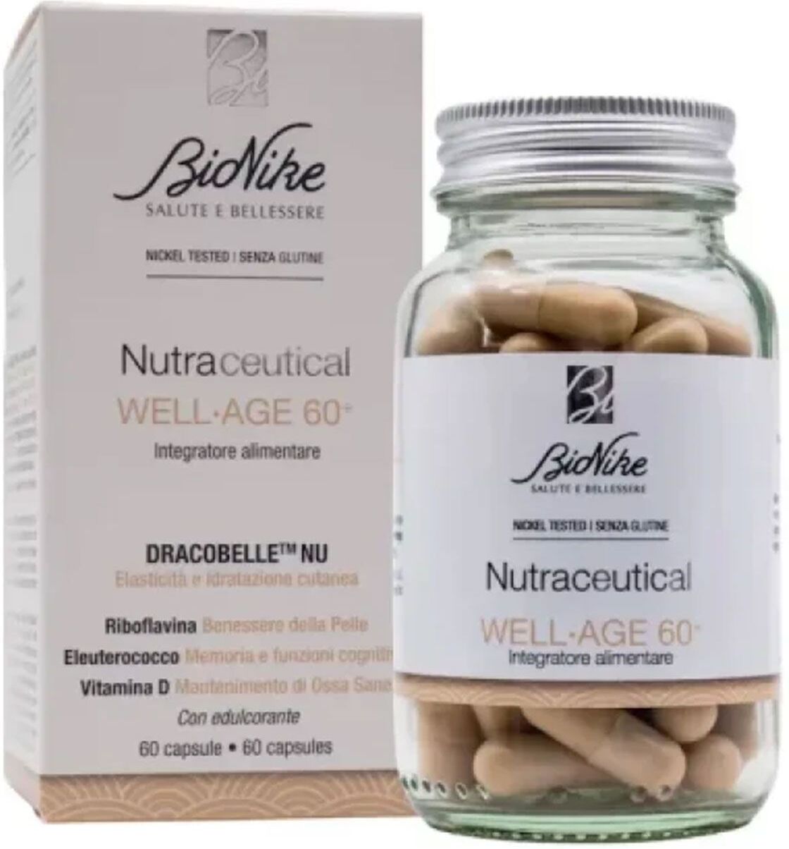 Bionike Nutraceutical Well Age 60+ Integratore Anti Invecchiamento 60 Capsule