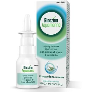 Rinazina Aquamarina Spray Nasale Ipertonico Decongestionante Raffreddore Acqua Mare Eucalipto 20ml