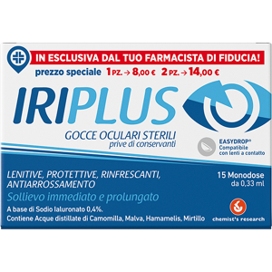 Iriplus Easydrop Collirio Gocce Oculari Sterili Monodose 15 Flaconcini