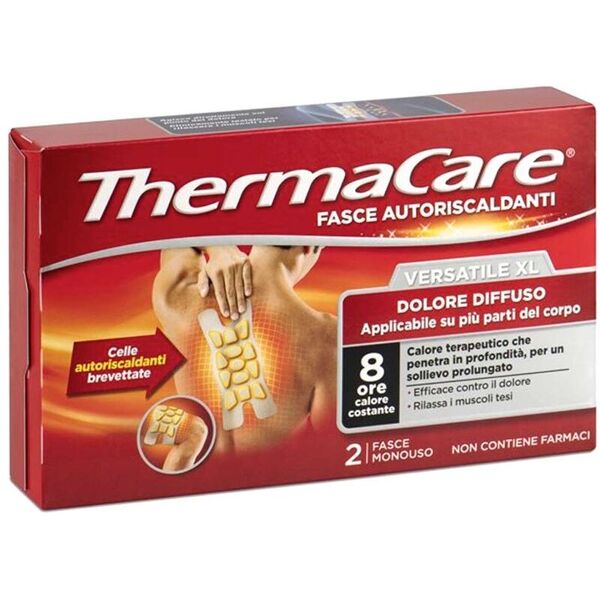 thermacare fascia autoriscaldante versatile  xl dolori muscolari 2 pezzi