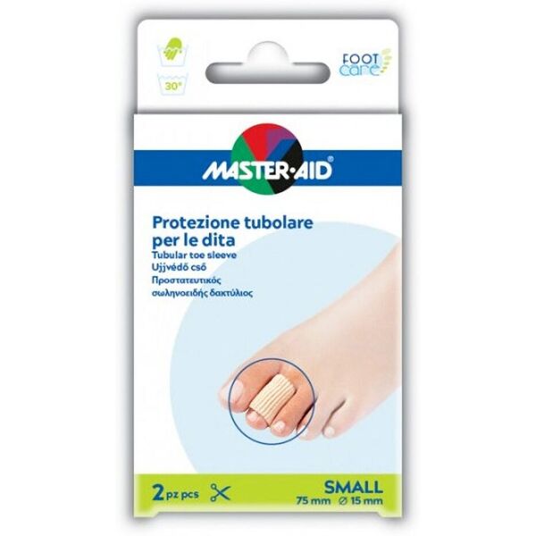 master aid master-aid protezione tubolare dita taglia s 2 pezzi