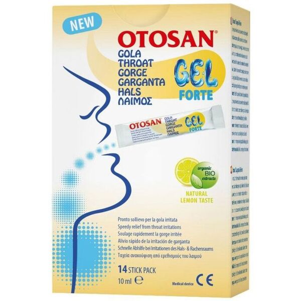 otosan gola gel forte gusto limone 14 stick pack