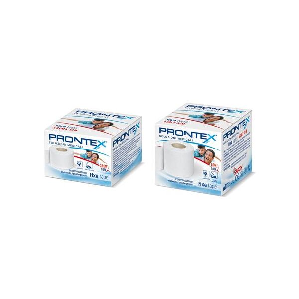 safety prontex benda cotone fixa tape bianco 10mx5cm 1 pezzo