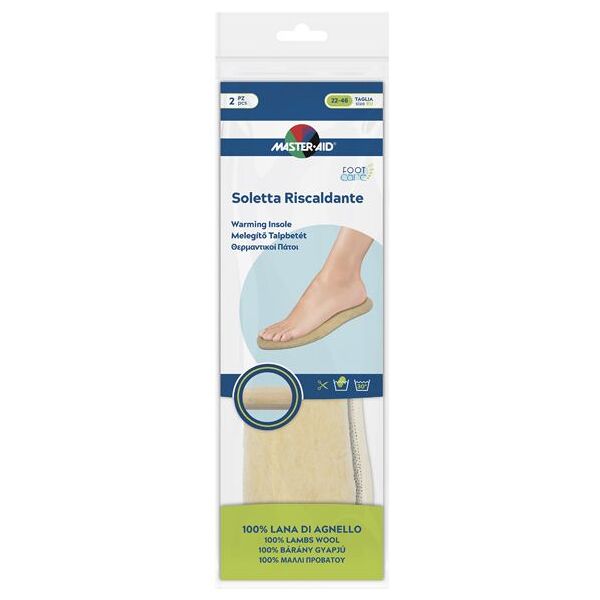 master aid master-aid soletta riscaldante ritagliabile 2 pezzi