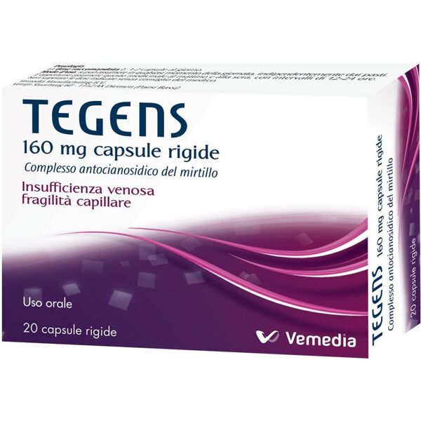 tegens 160mg per l'insufficienza venosa gambe gonfie stanche e pesanti 20 capsule