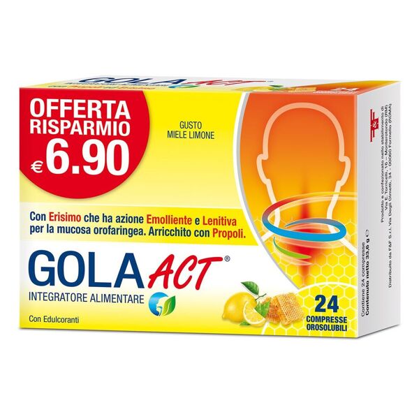 f&f gola act miele e limone 24 compresse orosolubili