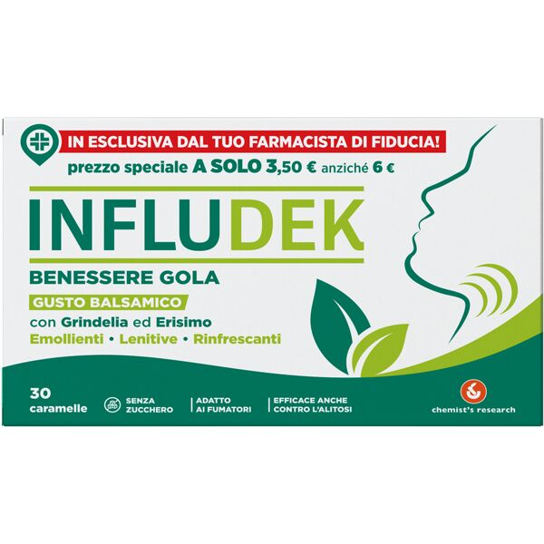 chemist's research infludek benessere gola gusto balsamico 30 compresse