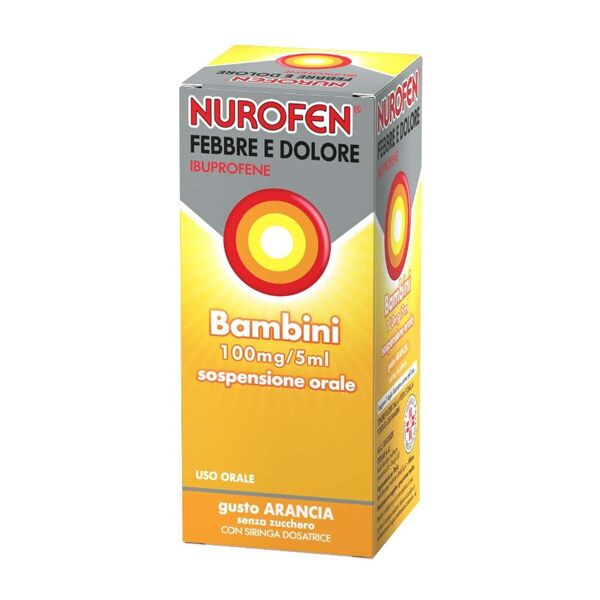 nurofen febbre e dolore ibuprofene 100mg/5ml gusto arancia 150ml