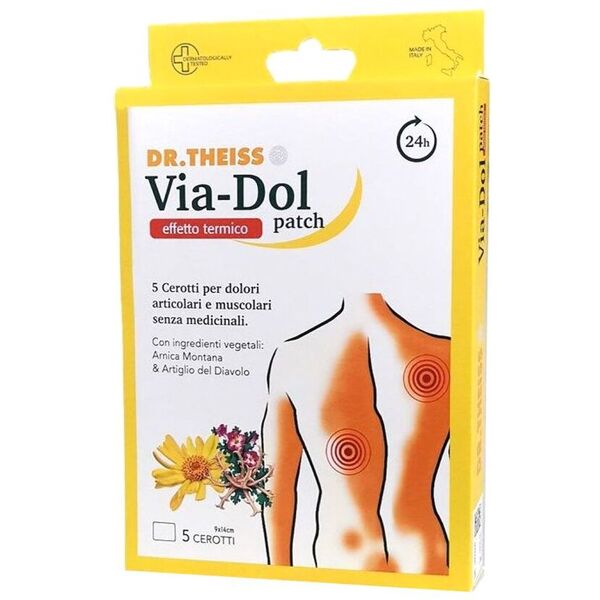 dr theiss dr.theiss via-dol patch effetto termico cerotto dolori muscolari 5 pezzi