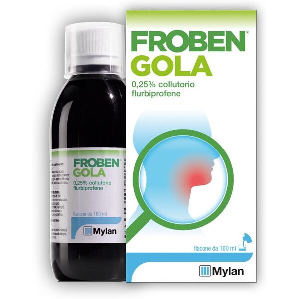 froben gola 0.25% collutorio trattamento mal di gola 160ml