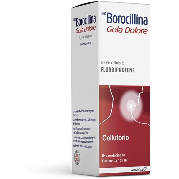 neoborocillina gola dolore collutorio mucosa orale 160ml