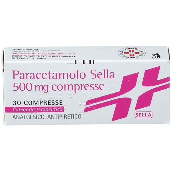 sella paracetamolo 500mg trattamento febbre e dolori 30 compresse