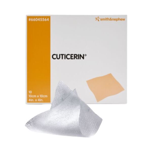 smith & nephew srl garza medicata cuticerin neutra eucerit 7,5x7,5cm 10 pezzi