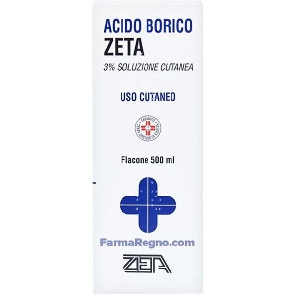 zeta farmaceutici zeta acido borico 3% disinfettante cute 500ml