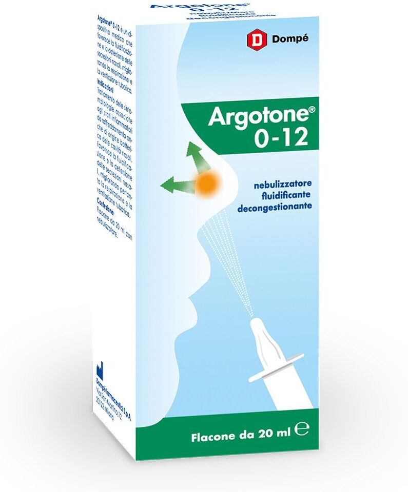 dompè argotone 0-12 nebulizzatore spray nasale 20ml