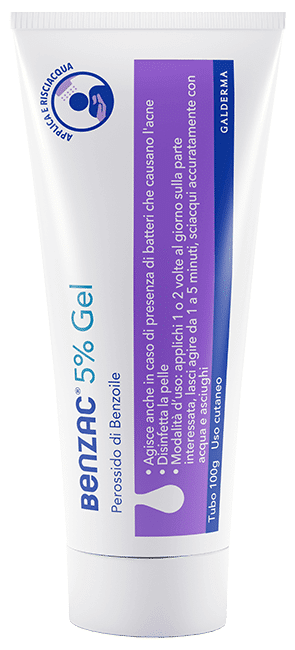 benzac clean 5% gel trattamento acne 100g