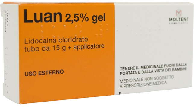 molteni & c. f.lli alitti spa luan gel 2.5% con applicatore 15g