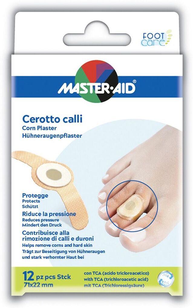 master aid master-aid foot care cerotto callifugo 12 pezzi