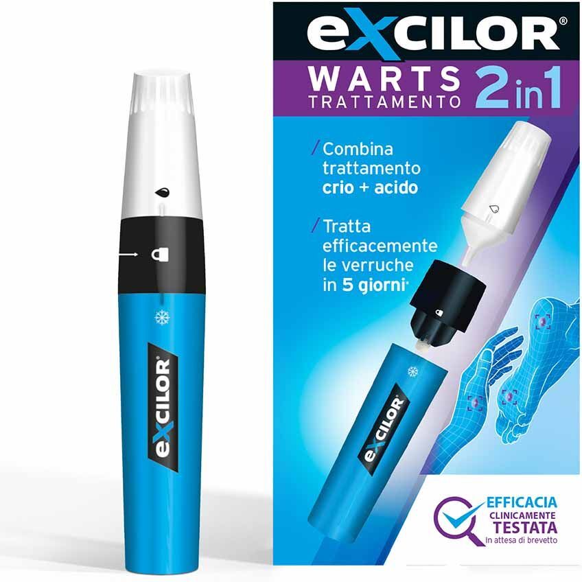 excilor warts 2 in 1 dispositivo per la rimozione delle verruche di mani e piedi