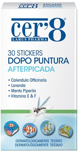 larus pharma srl cer'8 stickers cerotti dopo puntura 30 pezzi