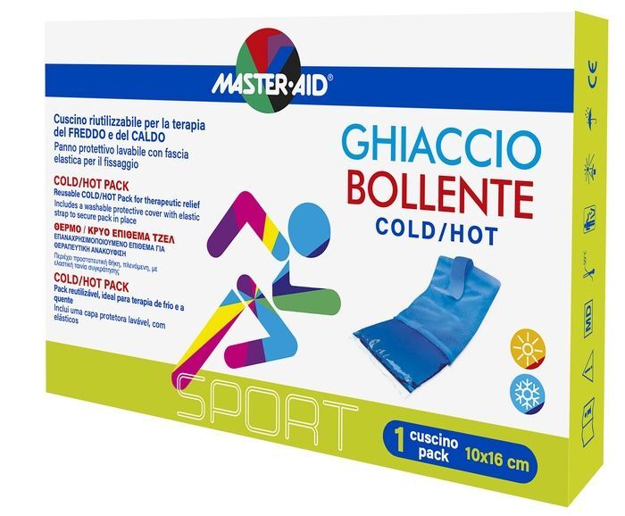 master aid m-aid sport ghiaccio bollente cuscino terapia caldo freddo 10x16cm 1 pezzo