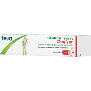 Teva Diclofenac Teva Bv 20mg/g Gel Dolori Articolari 60g