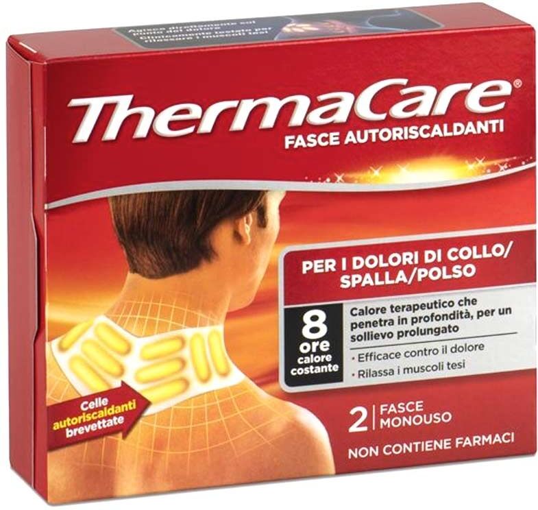 Thermacare Fascia Autoriscaldante A Calore Terapeutico Collo Spalla Polso Dolori Muscolari 2 Pezzi