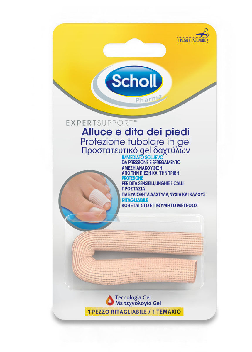 Scholl Protezione Dita Piedi Tubolare In Gel 1 Pezzo Ritagliabile