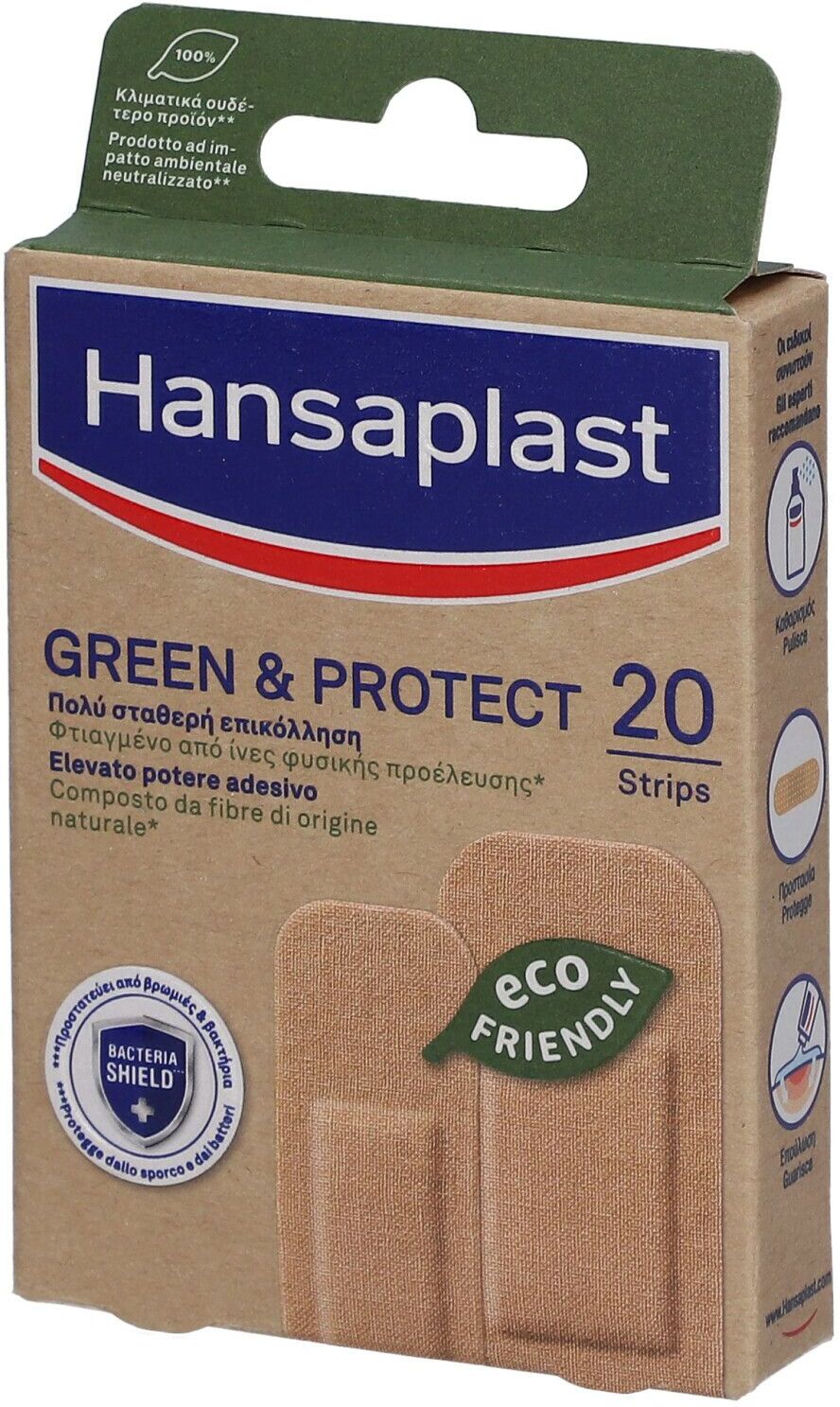 Hansaplast Green & Protect Cerotto 20 Pezzi Assortiti