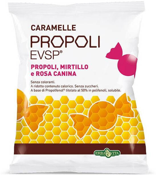 Erba Vita Propoli Evsp Caramelle Propoli Al Mirtillo E Rosa Canina