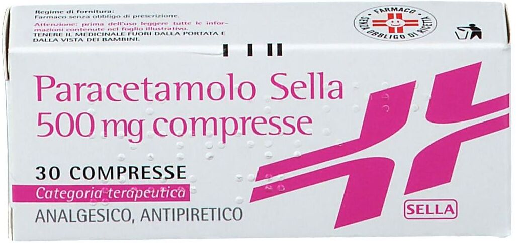 Sella Paracetamolo 500mg Trattamento Febbre E Dolori 30 Compresse