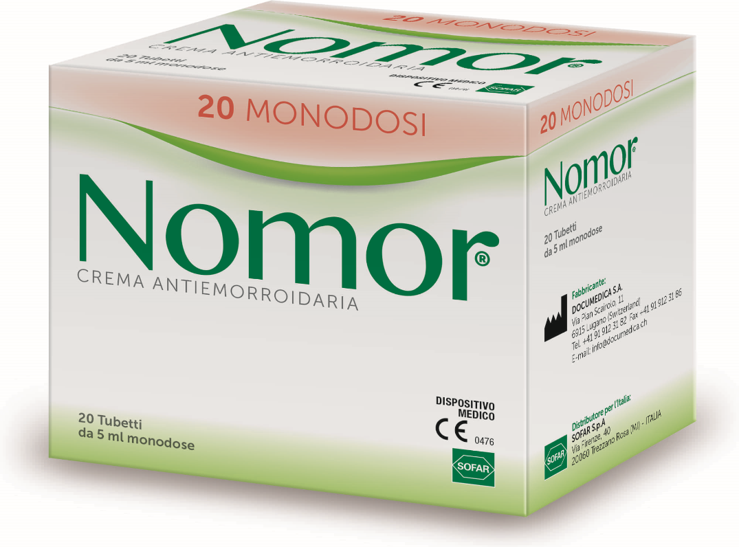 Sofar Nomor Crema Antiemorroidaria 20 Monodosi Da 5ml