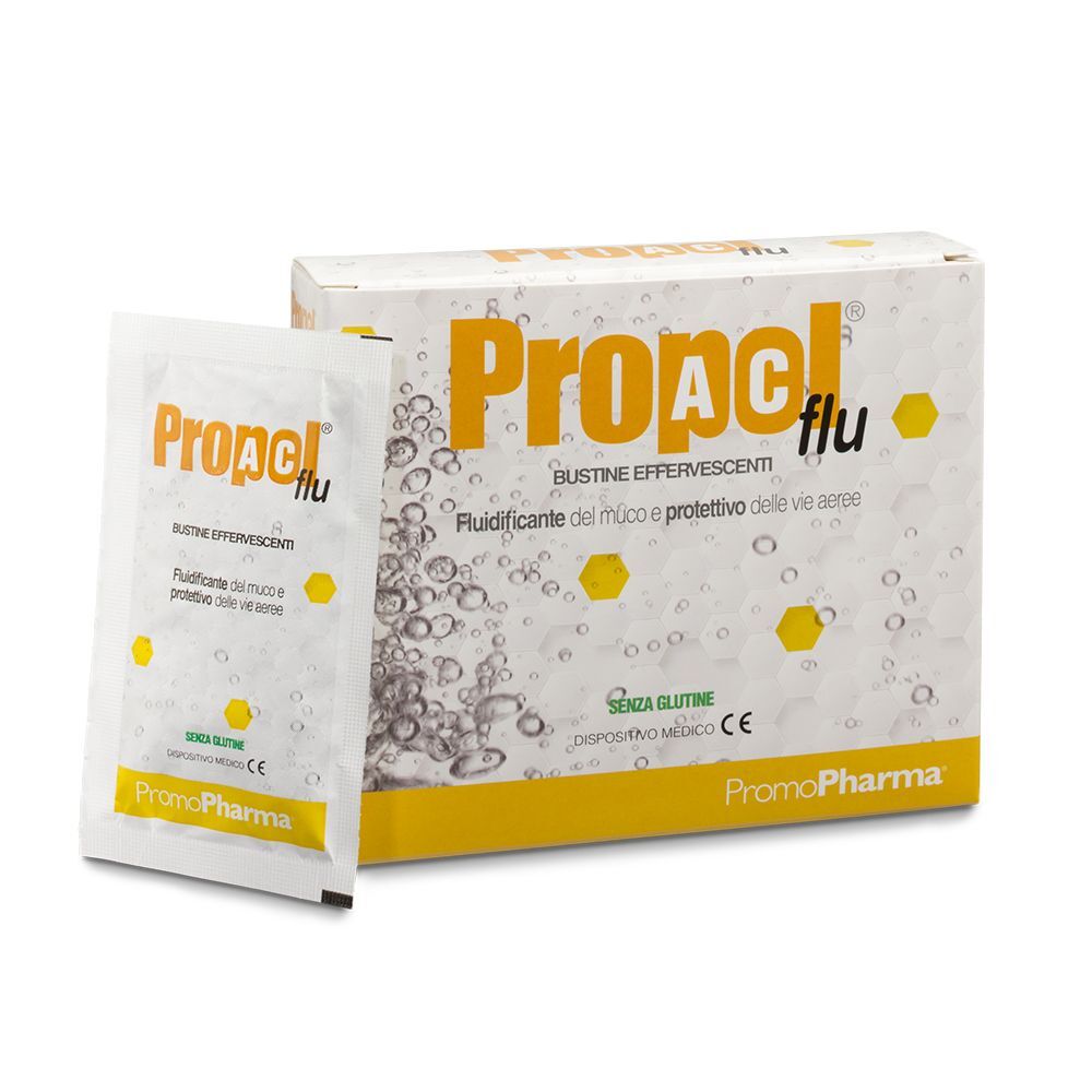 Promopharma Propolac Flu Integratore Mucolitico 10 Bustine Effervescenti