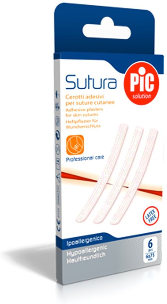 Pic Cerotto Sutura 6 X 75mm 6 Pezzi