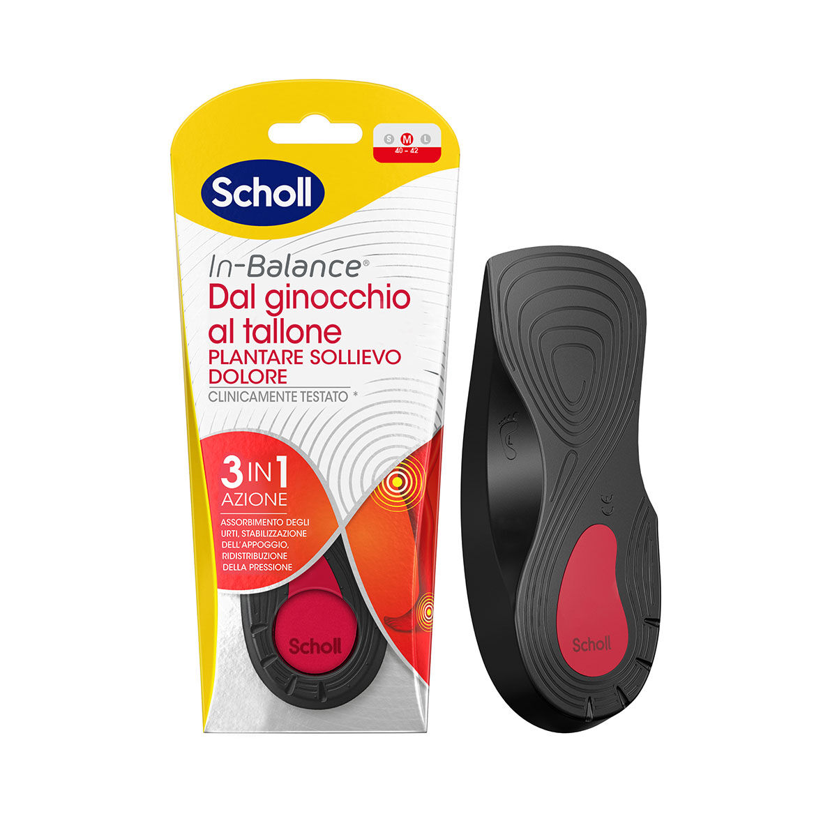 Scholl Plantare In Balance Everyday Sollievo Dolore Ginocchio Tallone  M 2 Pezzi