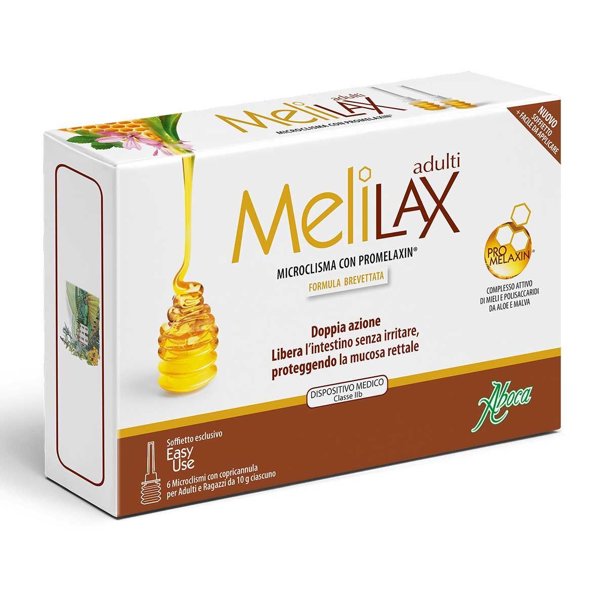 Aboca Melilax Adulti 6 Microclismi 10 Grammi