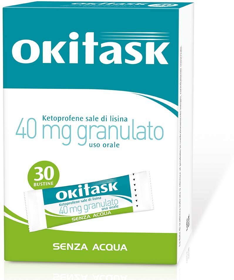 Okitask Ketoprofene Lisina Trattamento Antinfiammatorio 30 Bustine Orosolubili