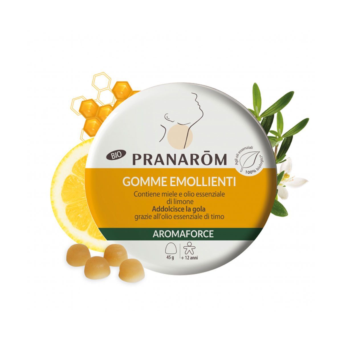 Pranarom Aromaforce Caramelle Bio Limone E Miele 45g
