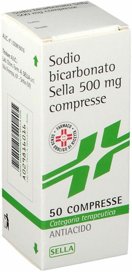 Sella Sodio Bicarbonato 500mg 50 Compresse