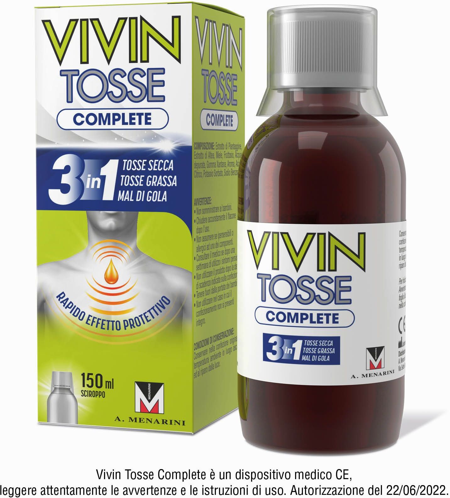 Vivin Tosse Complete Sciroppo Tosse Secca E Grassa 150ml