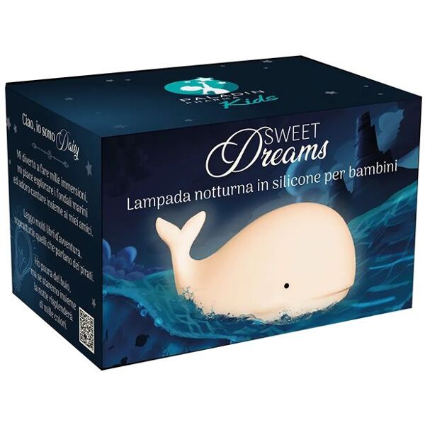 paladin pharma sweet dreams lampada notturna balena in silicone per bambini