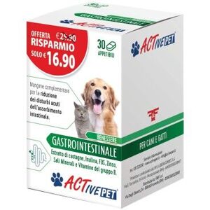 F&F Active Pet Integratore Gastrointestinale Cani E Gatti 30 Compresse