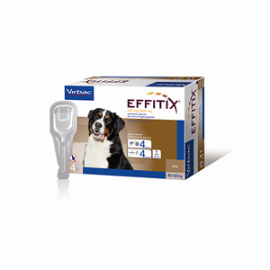 Effitix Spot-on Soluzione 4 Pipette 6,60ml 402mg + 3600mg Cani Da 40 A 60 Kg