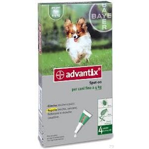 Advantix Spot On 4 Cani Fino A 4kg 44 Pipette