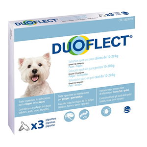 Ceva salute animale spa Duoflect Spot-on Soluzione 3 Pipette 1,41ml 240mg + 120mg Cani Da 10 A 20 Kg