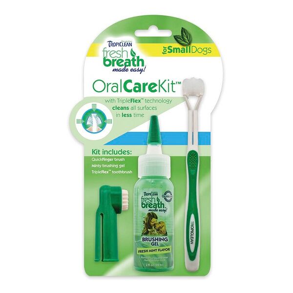 tropiclean fresh breath oral care kit per cani