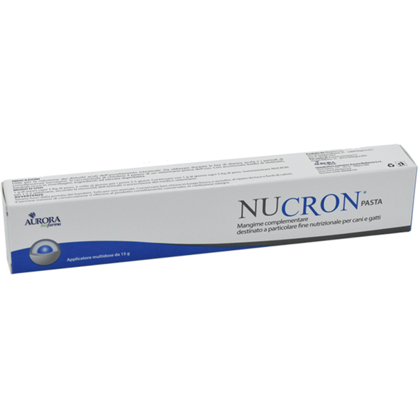 aurora biofarma nucron pasta trattamento disturbi intestinali cani e gatti 15g